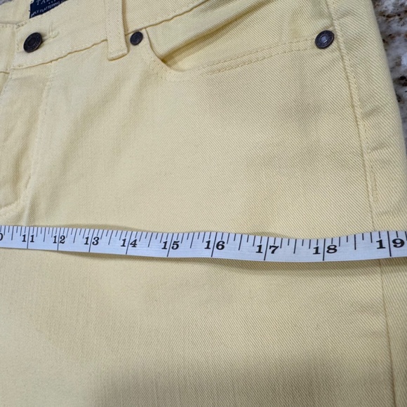 Talbots Simply Flattering 5 Pocket jeans - happy YELLOW color! Size 12P EUC - Picture 8 of 16